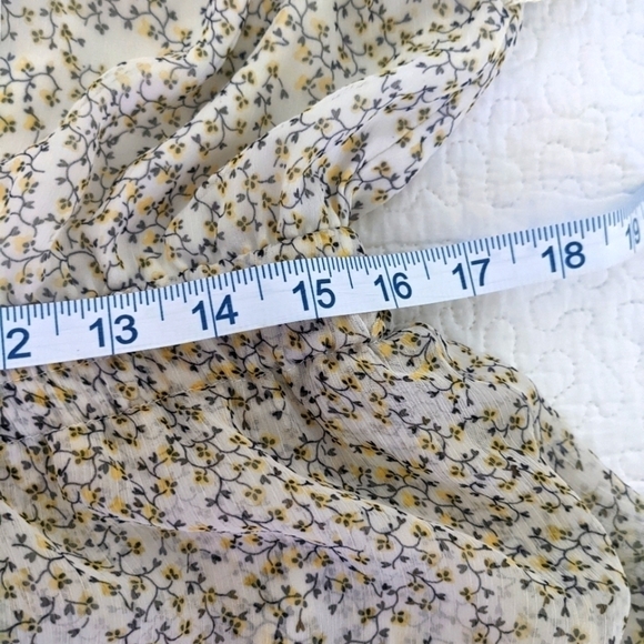 CHELSEA & Violet Tiered Floral Mini Dress L Cottagecore - Picture 8 of 10